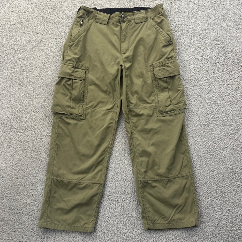 Duluth Trading Co Dry On The Fly Relaxed Fit Cargo Pants Green Mens M x 28